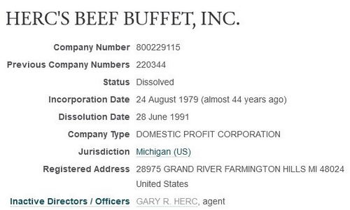 Hercs Beef Buffet - Hercs Corporate Registry